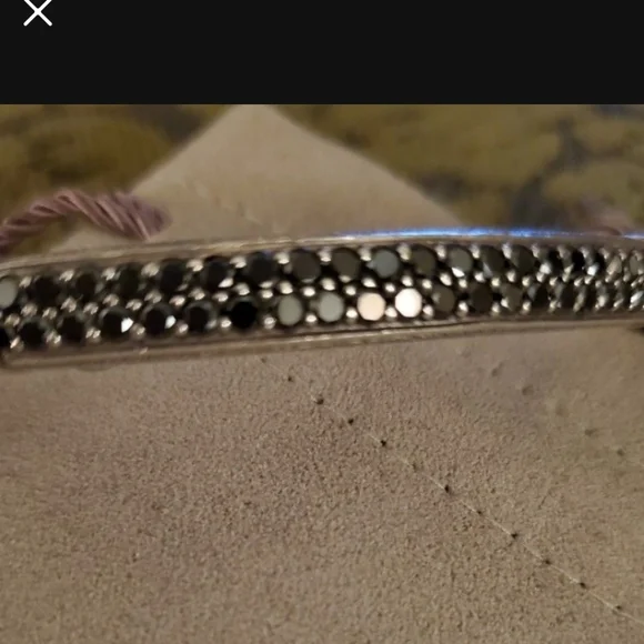 David Yurman Silver and Black Bracelet